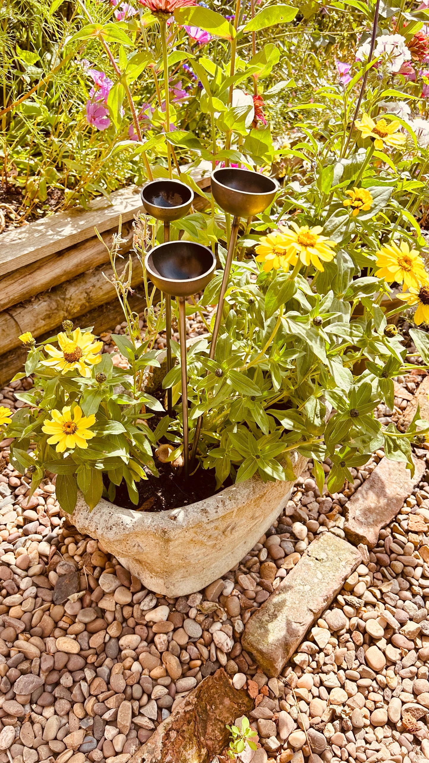 Trio mini rain catchers bee feeders etc