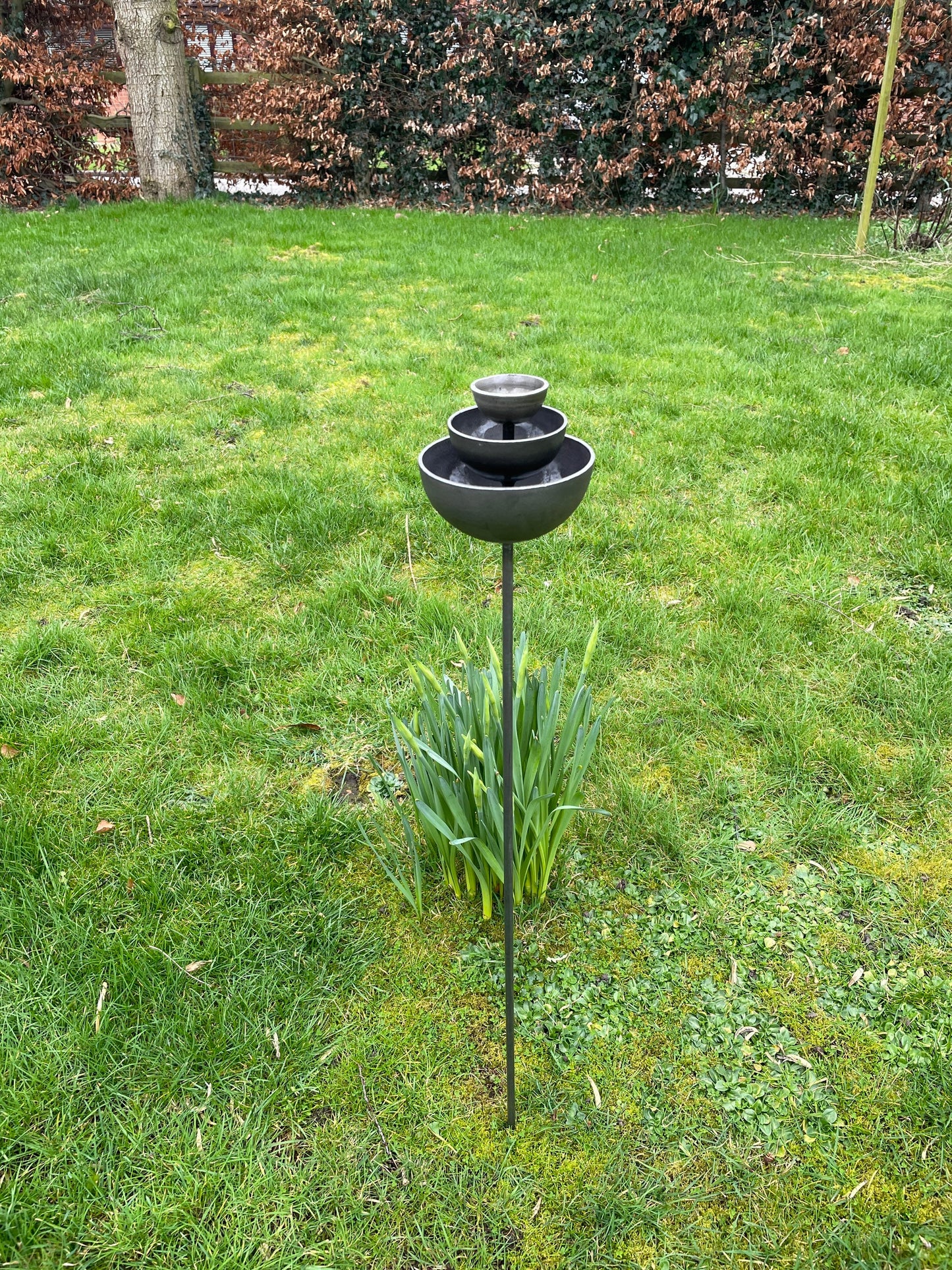 3 Tier Raincatcher.. Plant support.. Garden Ornament Rusty